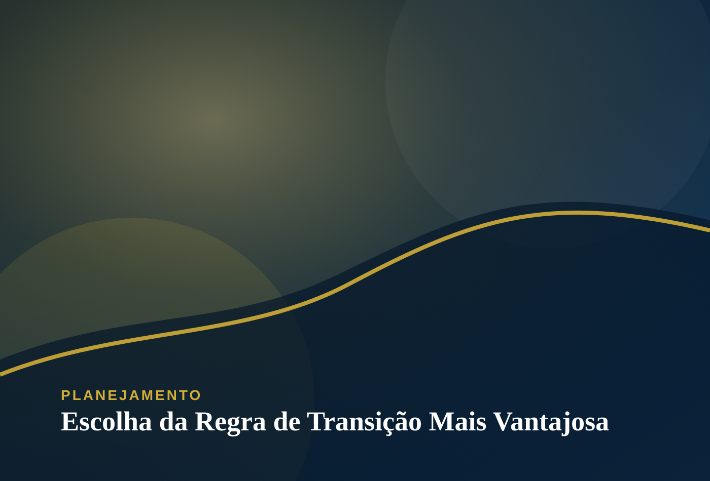 Ilustração sobre Escolha da Regra de Transição Mais Vantajosa